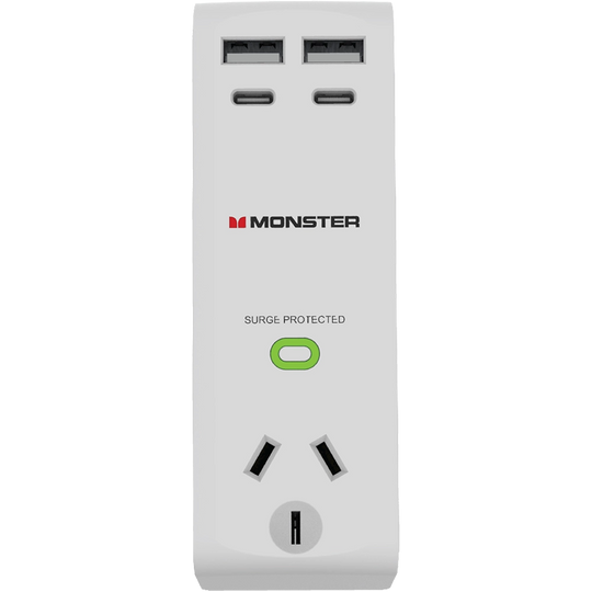 Monster Cable 1-Socket Surge Protector with USB