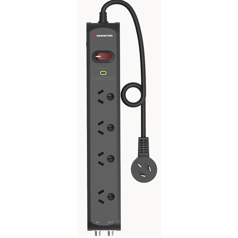 Monster Cable 4-Socket Surge Board with/without RF in/out