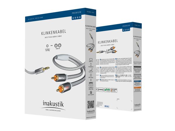 Inakustik Premium Stereo 3.5mm Male to RCA Auxiliary Cable